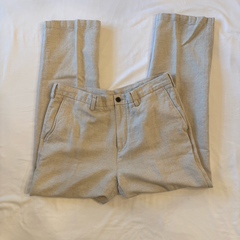 Caribbean Tan Chinos Versatile Linen/Cotton Blend